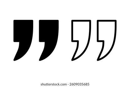 Quote icon vector illustration. Quotation mark sign and symbol