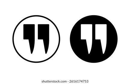 Quote icon vector illustration. Quotation mark sign and symbol