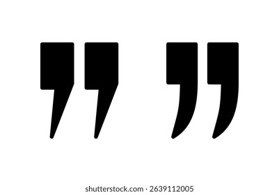 Quote icon vector illustration. Quotation mark sign and symbol