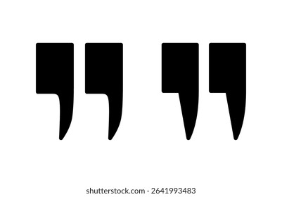 Quote icon vector illustration. Quotation mark sign and symbol