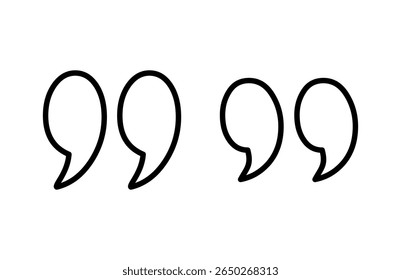 Quote icon vector illustration. Quotation mark sign and symbol