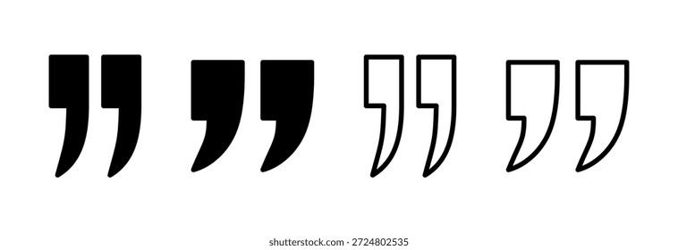 Zitatsymbol, Vektorgrafik. Anführungszeichen und -symbol