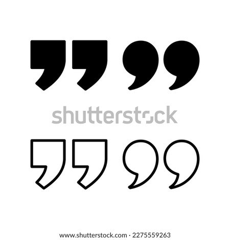 Quote icon vector illustration. Quotation mark sign and symbol