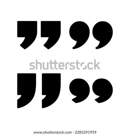 Quote icon vector illustration. Quotation mark sign and symbol