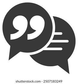Quote icon vector illustration symbol background