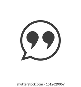 Quote icon vector isolated on white background. Vector illustration. Eps 10.