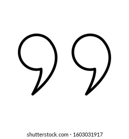 Quote icon vector in line design