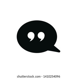 Quote icon vector logo illustration