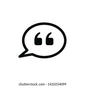 Quote icon vector logo illustration