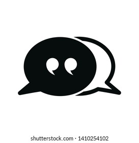 Quote icon vector logo illustration