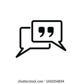 Quote icon vector logo illustration