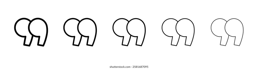 Quote icon Vector logo sign