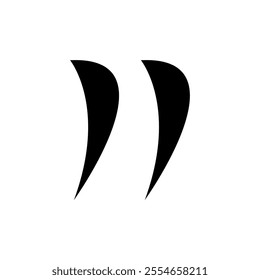 Quote icon vector on white background