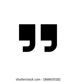 Quote icon vector. Quotation mark symbol