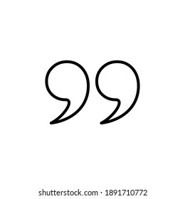 Quote icon vector. Quotation mark symbol.