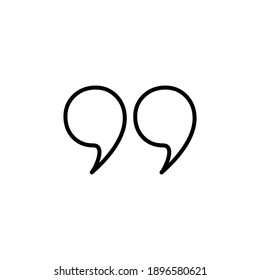 Quote icon vector. Quotation mark symbol.