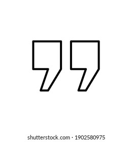 Quote icon vector. Quotation mark symbol.