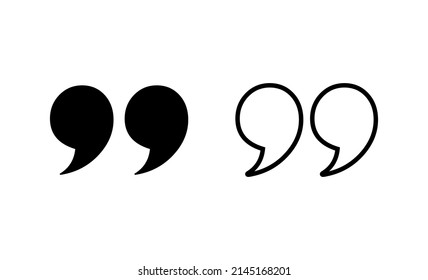 Quote icon vector. Quotation mark sign and symbol