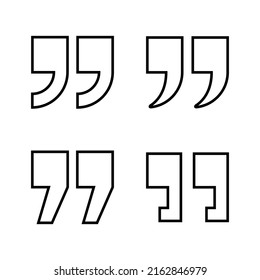 Quote icon vector. Quotation mark sign and symbol