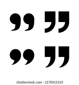 Quote icon vector. Quotation mark sign and symbol