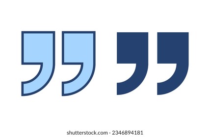 Quote icon vector. Quotation mark sign and symbol