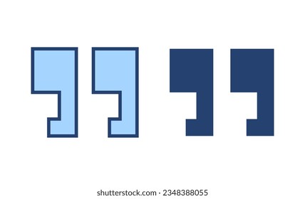 Quote icon vector. Quotation mark sign and symbol