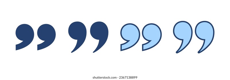 Quote icon vector. Quotation mark sign and symbol