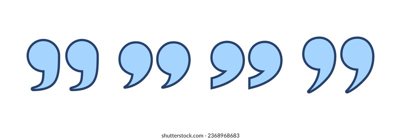 Quote icon vector. Quotation mark sign and symbol