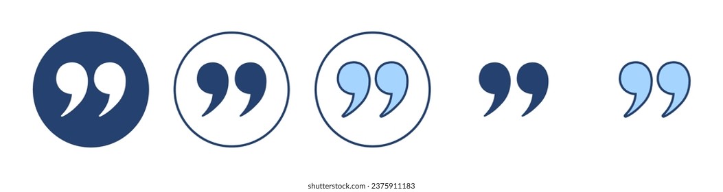Quote icon vector. Quotation mark sign and symbol