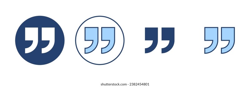 Quote icon vector. Quotation mark sign and symbol