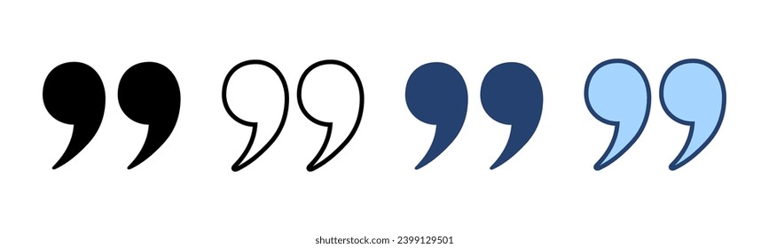 Quote icon vector. Quotation mark sign and symbol