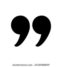 Quote icon vector. Quotation mark symbol.