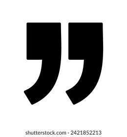 Quote icon vector. Quotation mark symbol.