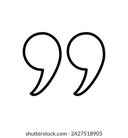 Quote icon vector. Quotation mark symbol.