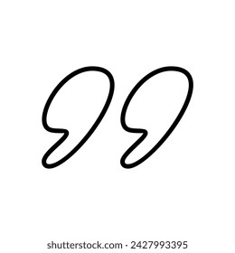 Quote icon vector. Quotation mark symbol.