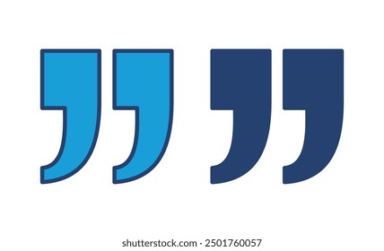 Quote icon vector. Quotation mark symbol.