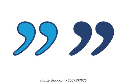 Quote icon vector. Quotation mark symbol.