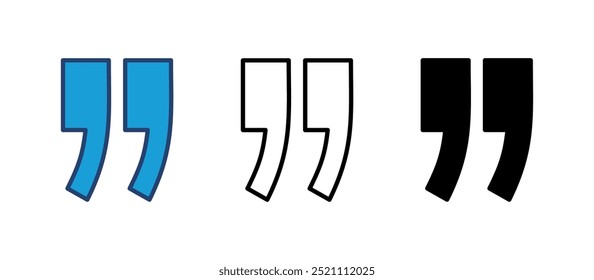 Vector de icono de presupuesto. Símbolo de comillas.