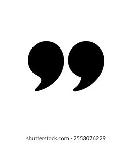 Quote icon vector. Quotation mark sign and symbol