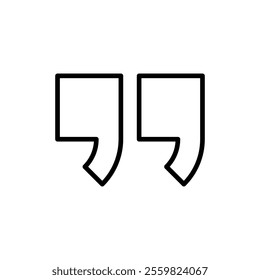 Quote icon vector. Quotation mark sign and symbol