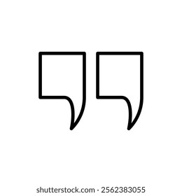 Quote icon vector. Quotation mark sign and symbol