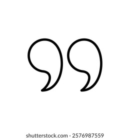 Quote icon vector. Quotation mark sign and symbol