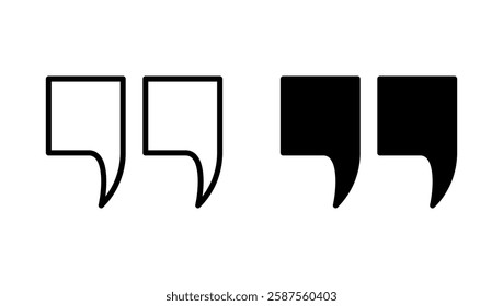 Quote icon vector. Quotation mark sign and symbol