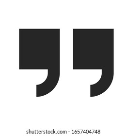 quote icon vector sign design on white background
