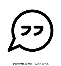 Zitat-Symbol, Vektorgrafik-Design auf weißem Hintergrund