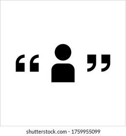 quote icon vector sign design on white background