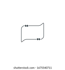 quote Icon vector sign isolated for graphic and web design. quote symbol template color editable on white background.