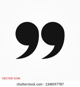 Quote icon vector sign symbol for design