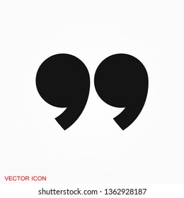 Quote icon vector sign symbol for design