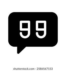 Quote Icon Vector Symbol Design Illustration